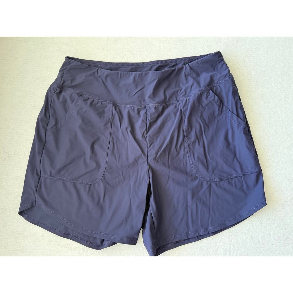 Baleaf Women's 5" High Waisted Swim Board Shorts Blue Swimsuit Bottoms Pockets